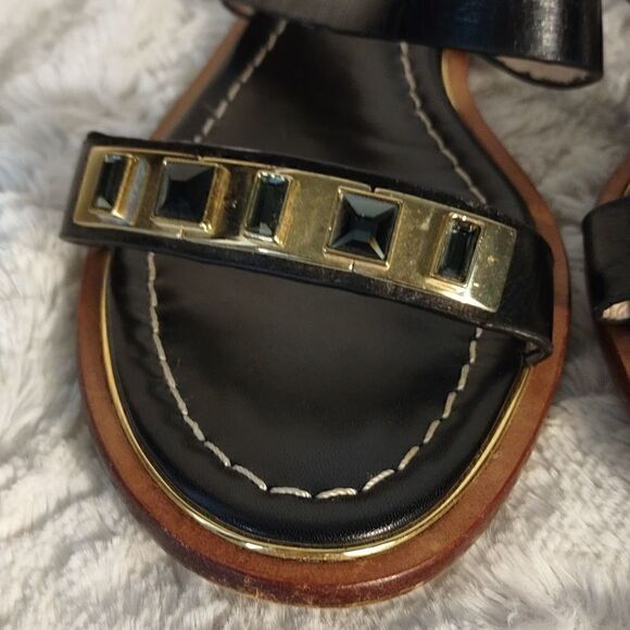 Louis et Cie Leather Gold Woman's Slingback Sandals - Picture 6 of 10